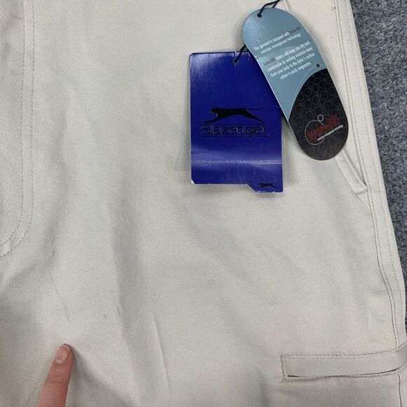 Slazenger Golf Shorts Mens 34 Beige High Rise Quick Dry Performance Hydro Dri - Picture 4 of 13